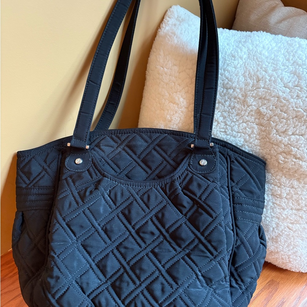 Vera Bradley Black Quilted Tote Bag
Gently used great size